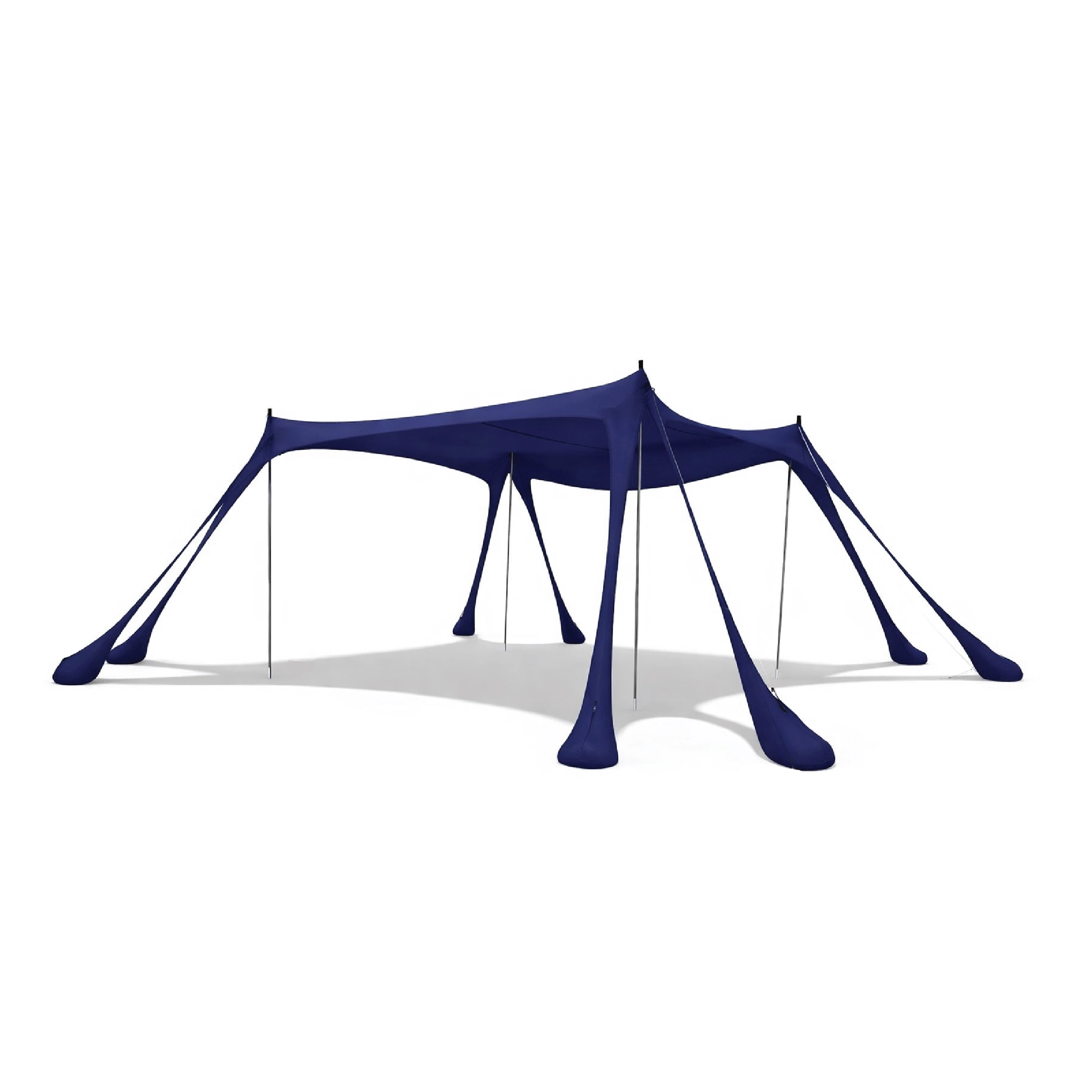 島上沙灘天幕結構示意圖,適合沙灘遮陽使用